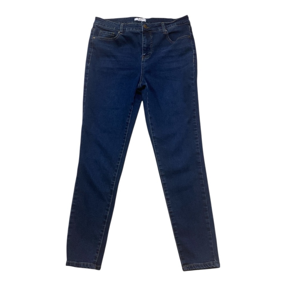 BLEU Women's Straight Leg Skinny Jeans Size 12 Dark Wash Denim Classic Casual